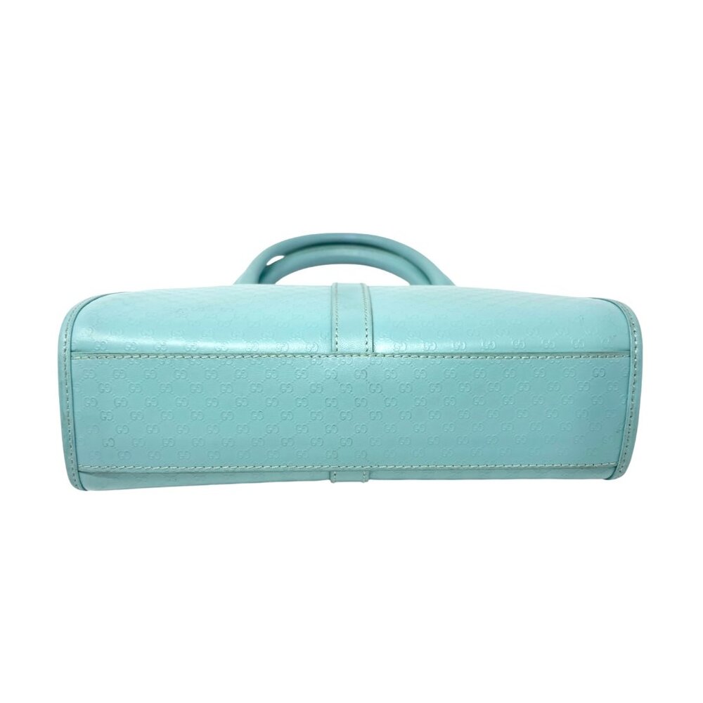 GUCCI Vintage Micro GG Monogram Logo Jackie Mini Tote Bag Mint Blue [105560] - Picture 8 of 14
